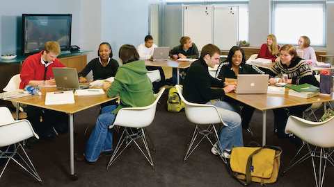 Example of a student-centered classroom in a college A student-centered classroom in a college